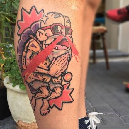 点击大图看下一张：龟仙人的一组动漫纹身作品欣赏
