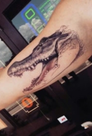 鳄鱼主题的9张鳄鱼纹身图案欣赏