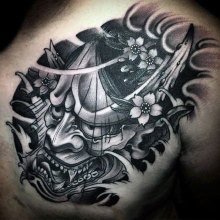 点击大图看下一张:帅气的一组传统般若纹身图片