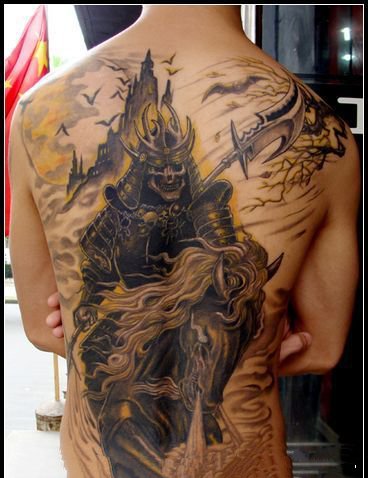 点击大图看下一张：霸气的一组欧美死神纹身作品欣赏