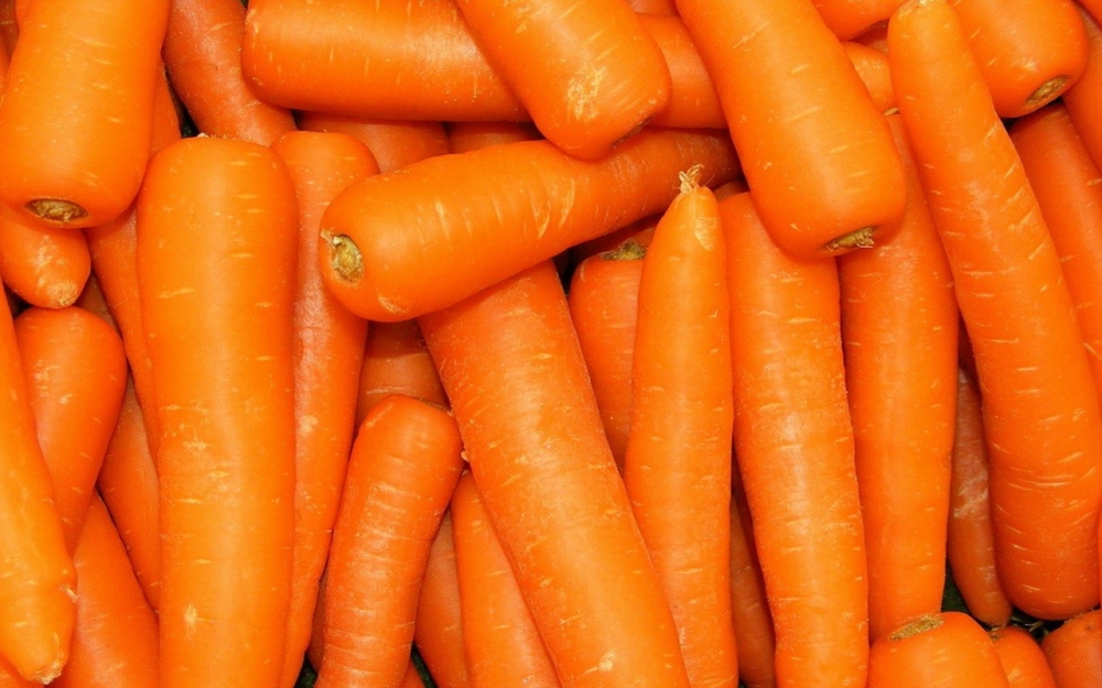 点击大图看下一张：一组营养丰富的红彤彤的胡萝卜图片欣赏