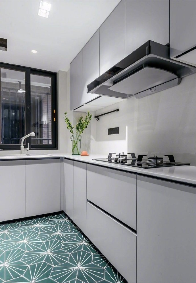 点击大图看下一张:95㎡北欧混搭风三居室,淡淡的高级灰