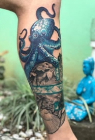 一组海王海神主题的纹身图案欣赏