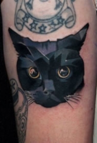 猫主题的一组9张猫纹身图案
