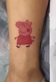 小猪佩奇的一组9张纹身作品