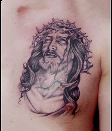 点击大图看下一张：耶稣基督的9张宗教耶稣纹身图案