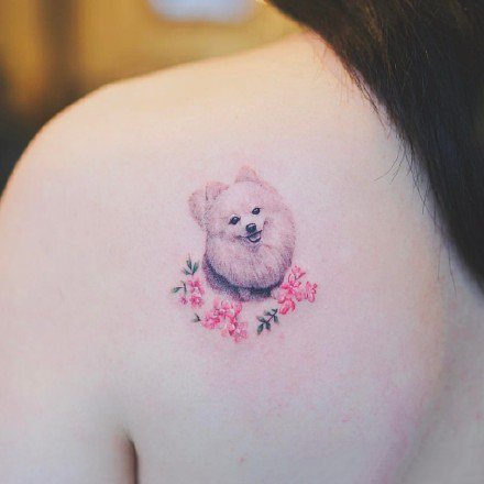 点击大图看下一张：很可爱的宠物小狗狗纹身图片9张
