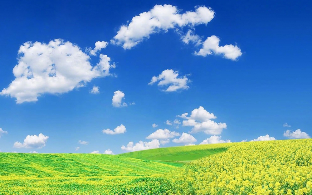 点击大图看下一张：微风和煦，清新唯美的蓝天白云图片