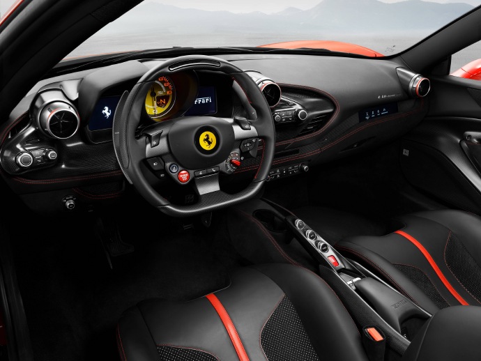 点击大图看下一张：一组红色帅气的2020 Ferrari F8 Tributo图片