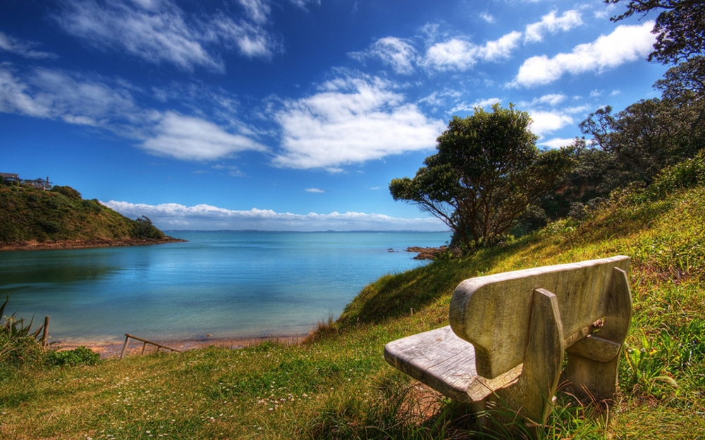 点击大图看下一张：新西兰唯美自然风光图片桌面壁纸