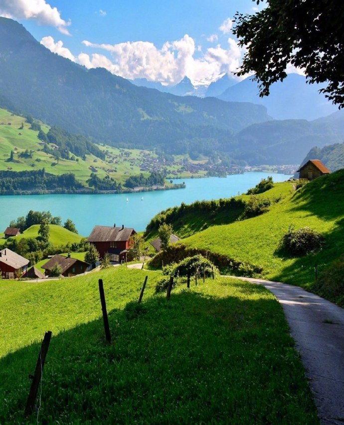 点击大图看下一张：瑞士的春天简直美的一塌涂地