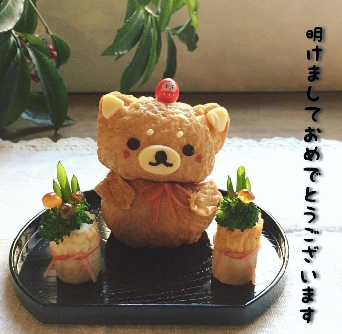 点击大图看下一张：日本美食博主ルル制作的萌系轻松熊料理，是真的可爱呀