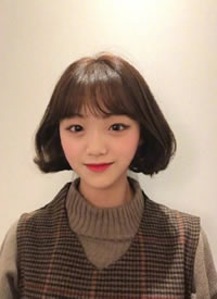不同个性韩系女生短发发型图片欣赏