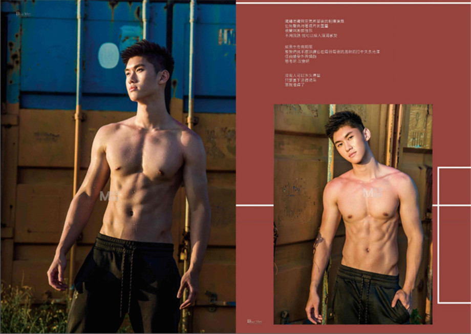 点击大图看下一张：性感肌肉帅哥李竣皓艺术写真摄影阐释完美男性身材