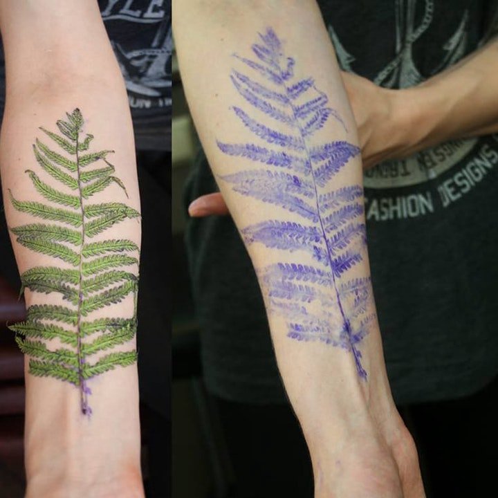 点击大图看下一张：植物纹身图案 多款十分小清新的植物纹身图案