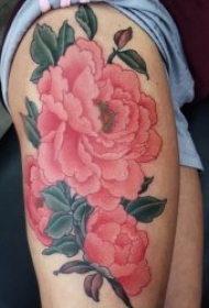 花朵纹身图案 美丽且大方的牡丹玫瑰等花朵纹身图案