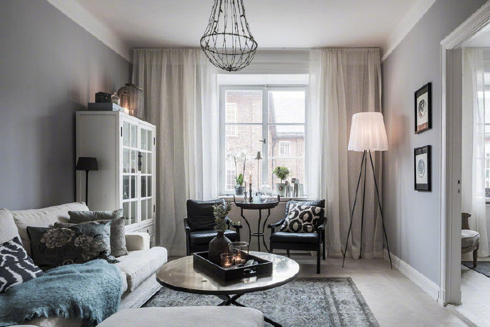 点击大图看下一张：斯德哥尔摩71m²现代简约公寓图片欣赏