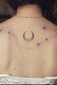 各星座纹身   点刺与线条结合的简单星座纹身图案
