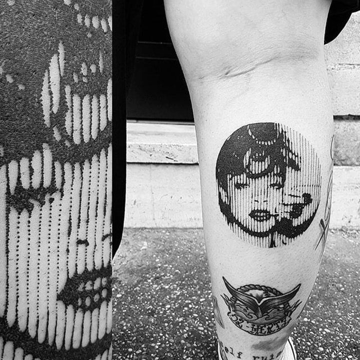 点击大图看下一张：纹身电影人物图  创意的一组电影人物的小纹身图案