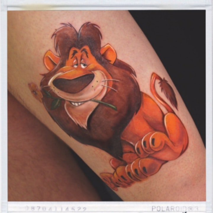 点击大图看下一张：狮子纹身图案 10款各种纹身风格的狮子纹身图案