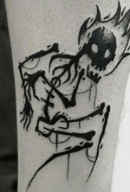 艺术纹身图案 一组黑灰色调十分创意的艺术纹身图案