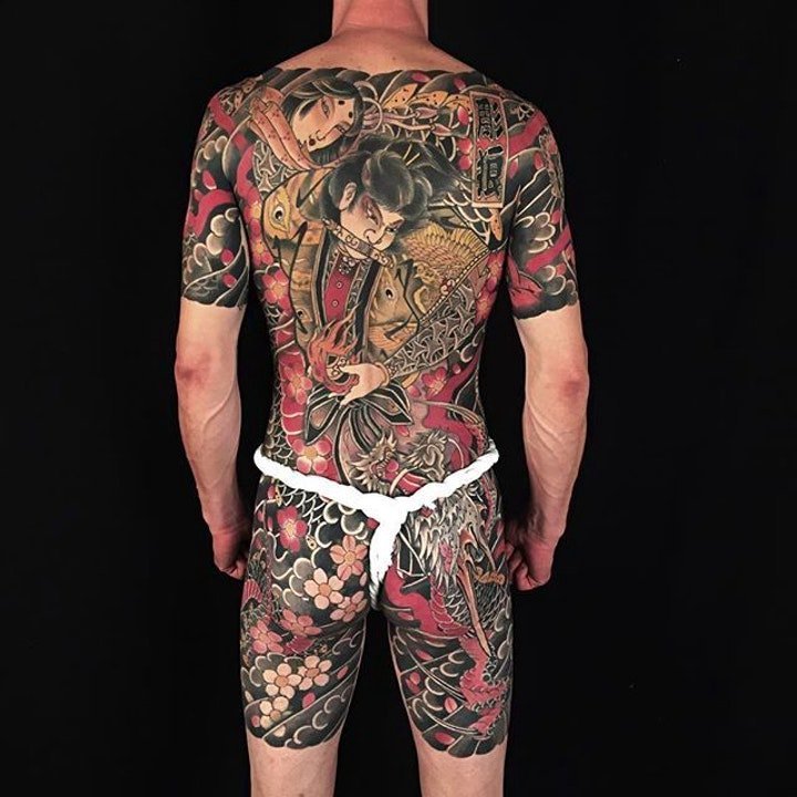 点击大图看下一张：日本风格纹身 10组传统纹身人物及动物日本风格纹身图案