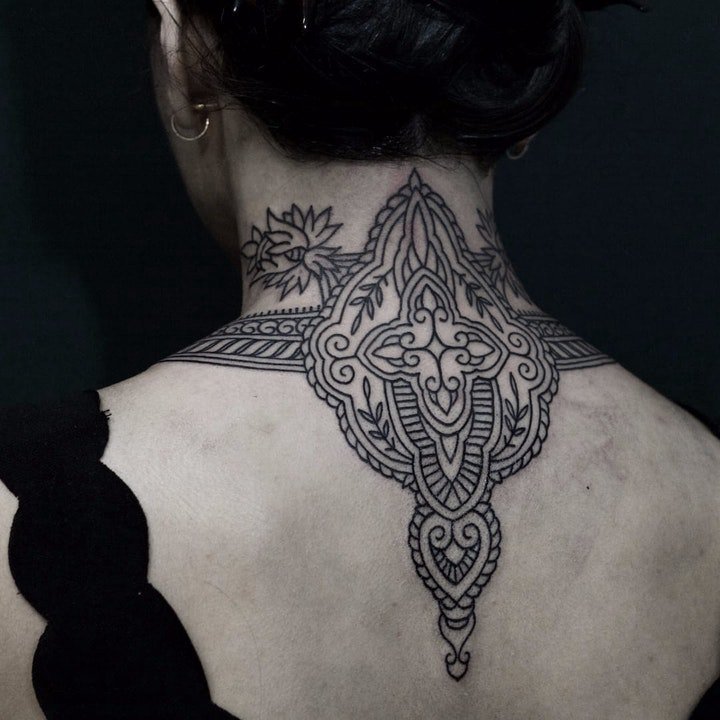 点击大图看下一张：黑暗系纹身图案 一组带有神秘色彩的黑暗系纹身图案