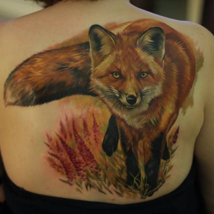 点击大图看下一张：纹身图案动物  生动而又写实的动物纹身图案8张