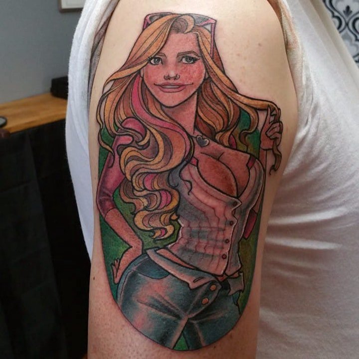 点击大图看下一张：纹身女生图片  多款性感妖娆的女生纹身图案