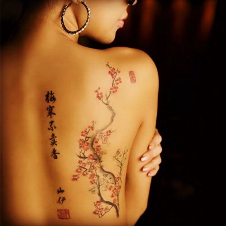 点击大图看下一张：中国风纹身图案 唯美的水墨风格中国风纹身图案