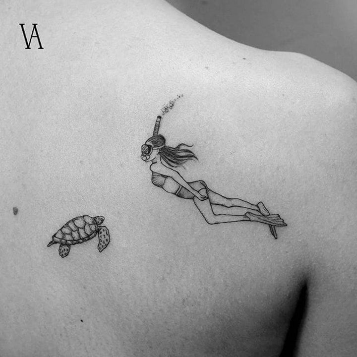 点击大图看下一张：简单小人纹身图案 多张铅笔素描简单小人物纹身图案