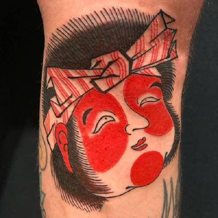 点击大图看下一张：日式纹身图 红色调传统风格的的9张日式纹身图片