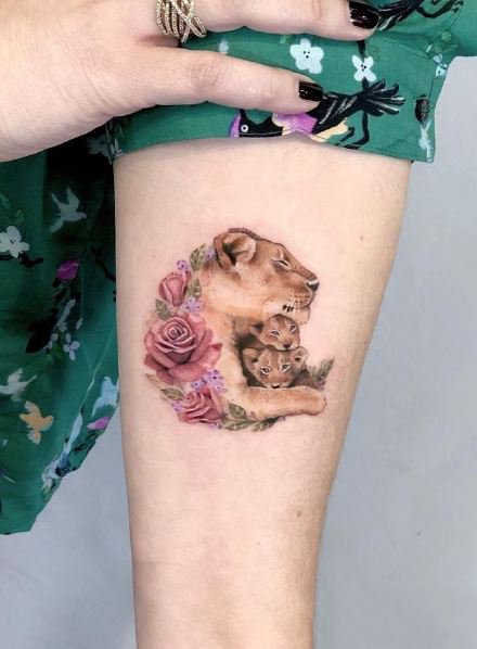 点击大图看下一张：可爱小动物纹身 9款漂亮的彩色唯美小动物纹身图片
