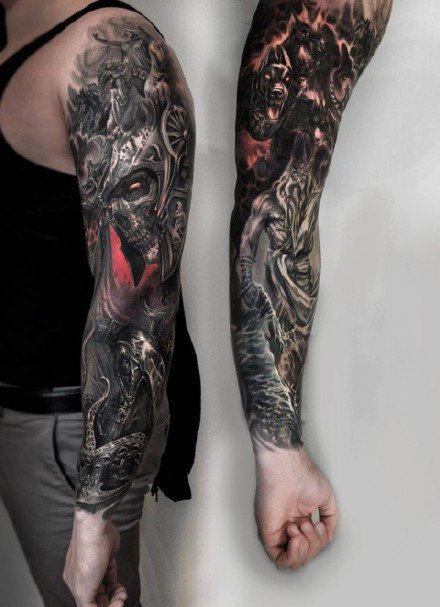 点击大图看下一张：写实手臂纹身 18款欧美写实的手臂纹身作品图片
