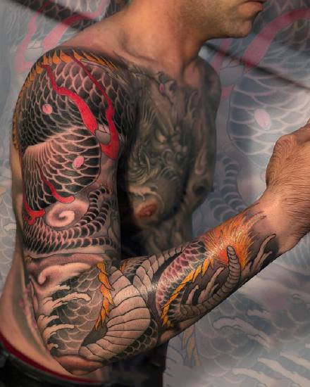 点击大图看下一张：传统纹身 霸气的9张传统纹身图案欣赏