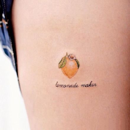点击大图看下一张：柠檬纹身 9张水果柠檬的主题纹身图片