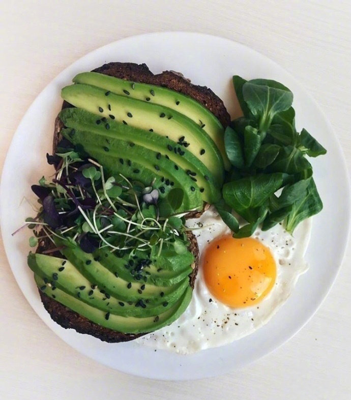 点击大图看下一张：牛油果营养组合餐的减脂早餐图片欣赏