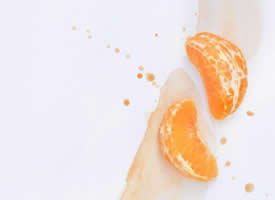 一组特别新鲜含丰富维C的橘子