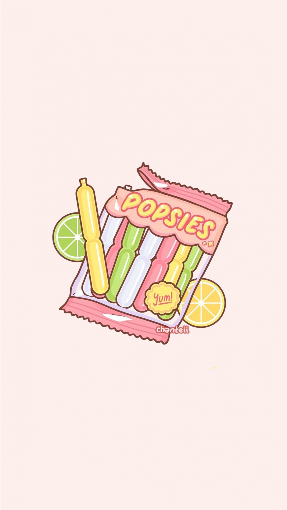 点击大图看下一张：小清新可爱零食插画高清手机壁纸