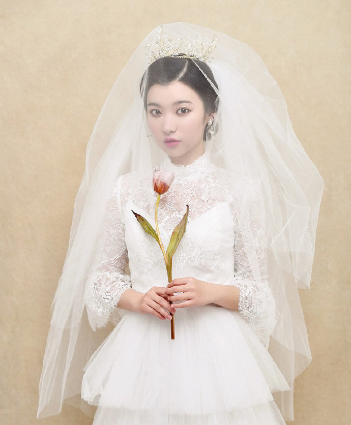 点击大图看下一张：清新唯美的韩式新娘造型图片欣赏