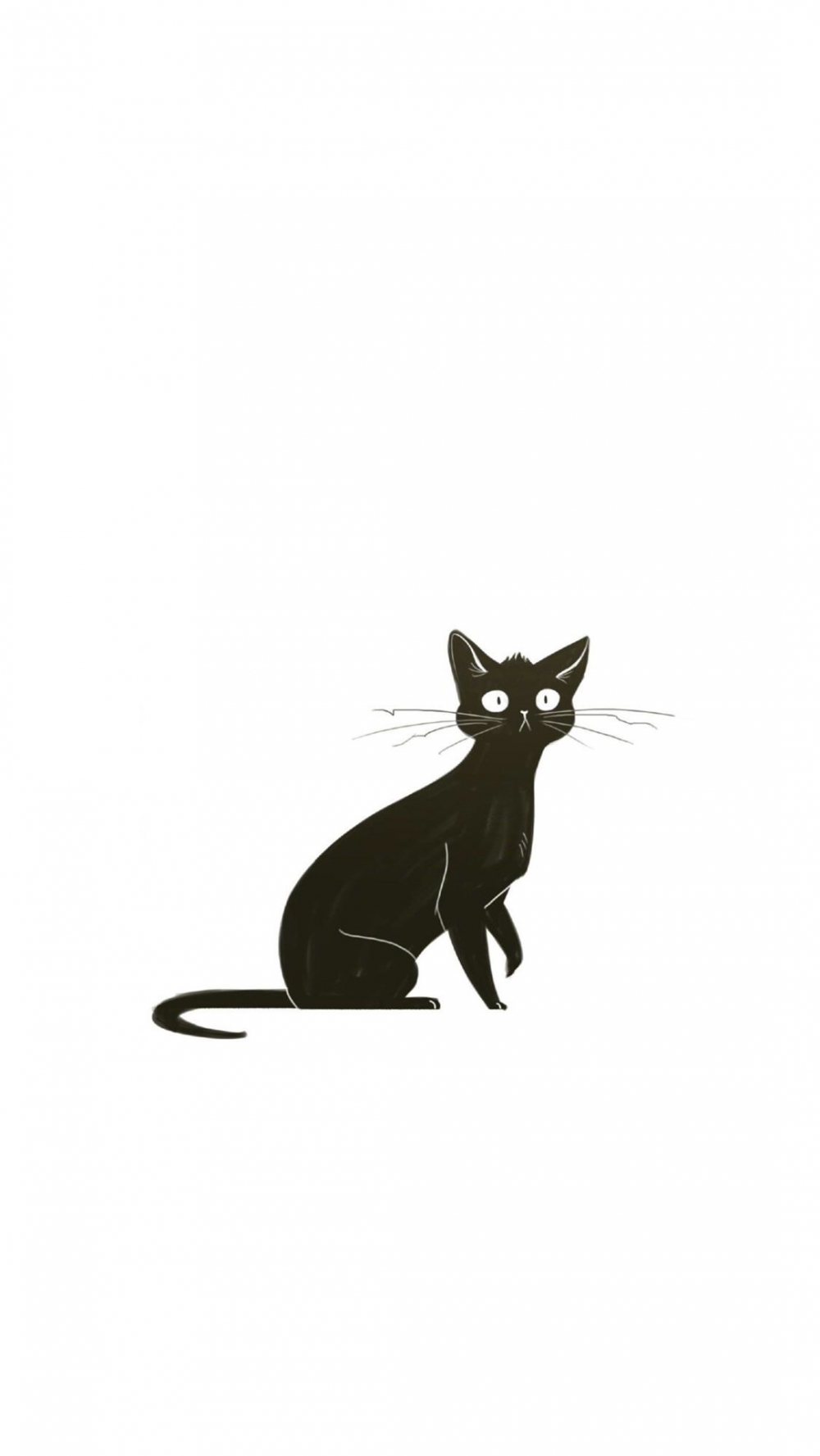 点击大图看下一张：可爱卡通猫咪插画高清手机壁纸