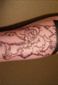 狼纹身图案 10张黑灰个性的狼纹身图案