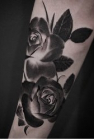 玫瑰纹身图案 10张漂亮的纹身花朵的玫瑰纹身图案