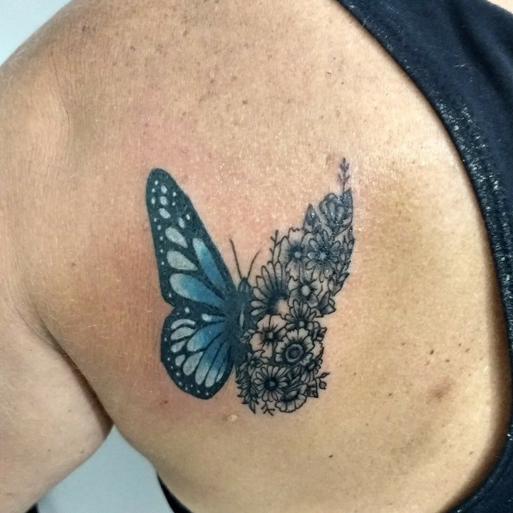 点击大图看下一张：蝴蝶纹身图案 12款漂亮且梦幻的蝴蝶纹身图案
