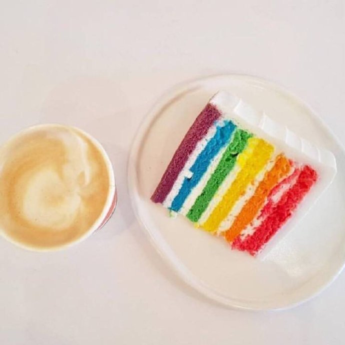 点击大图看下一张：一组超级好看的彩虹蛋糕图片欣赏
