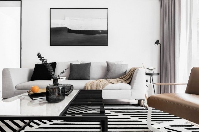 点击大图看下一张:87平冷暖适中的小北欧装修效果图