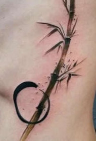 9款中国风水墨的竹子纹身作品图