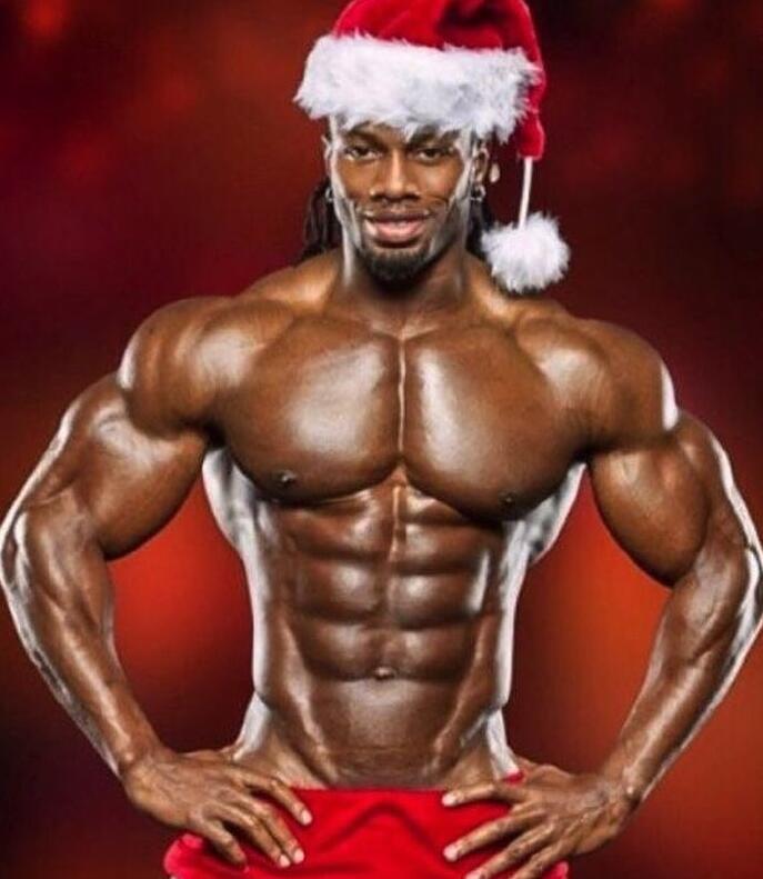 点击大图看下一张：欧美有型肌肉男帅哥圣诞主题写真照片