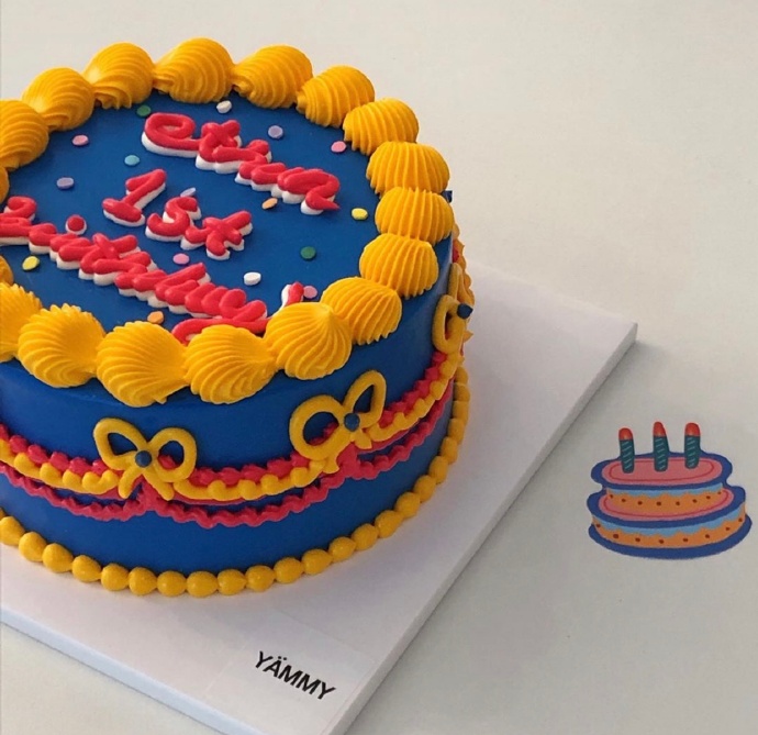 点击大图看下一张：今年的生日蛋糕样式安排一下