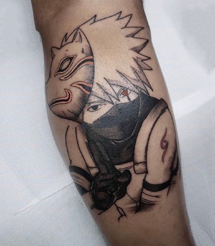 点击大图看下一张：火影忍者纹身 9款包小手臂的火影忍者人物纹身图案